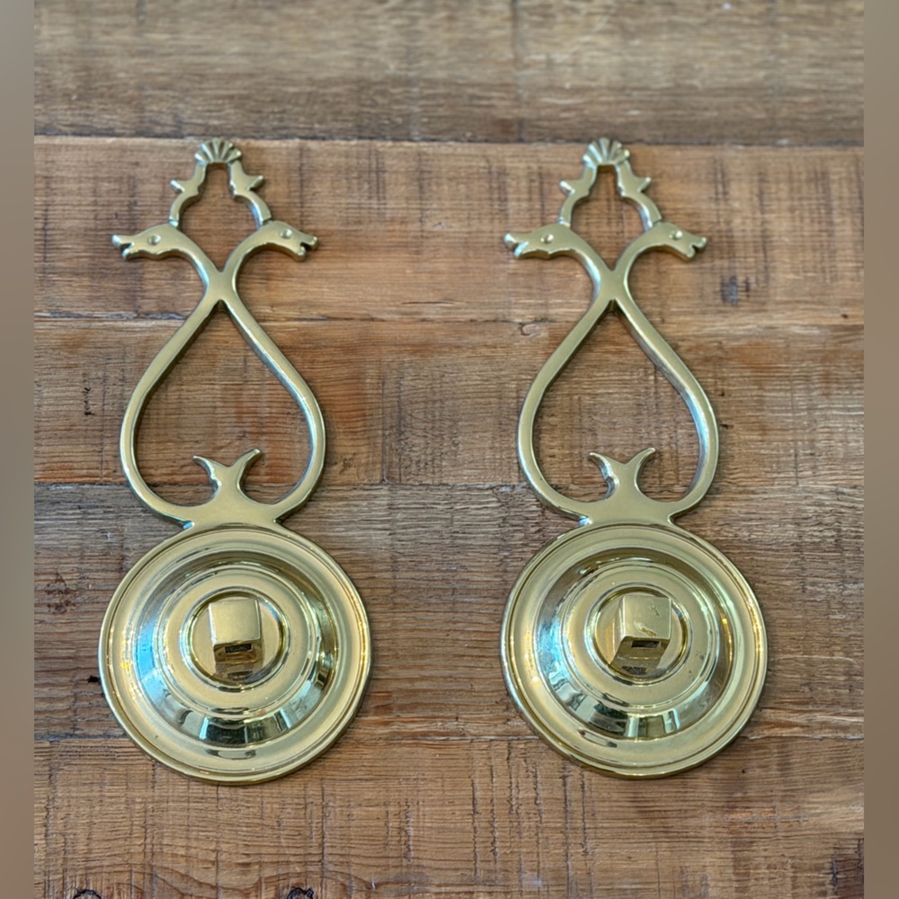 2 Colonial Williamsburg Restoration Brass Sconce. Solid | BACKPLATES ONLY